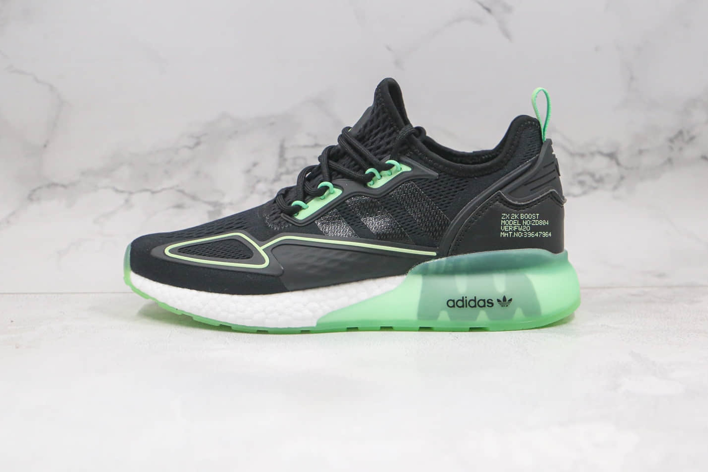 Adidas Originals ZX 2K Boost 'Black Green White' H67935 - Sleek and Stylish Footwear Choice
